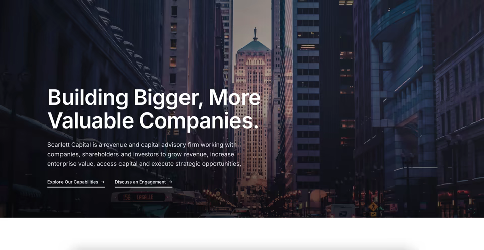 Member-built advisory website homepage